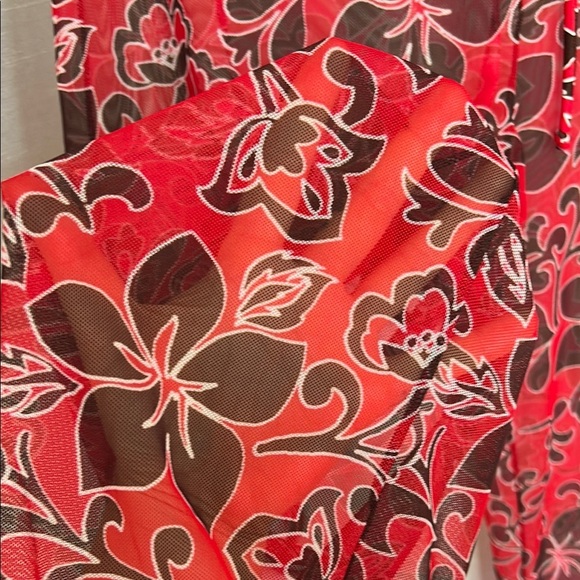 Vintage 90’s Floral Red Women's Pants - Picture 4 of 7